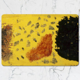 Benjamin Tate Design Abstract Yellow Placemat And Coaster Set With Black Accents - thumbnail 2