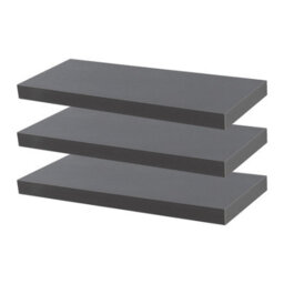 Harbour Housewares 6X Grey Modern Floating Wall Shelves - 60Cm - thumbnail 1