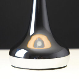 Valuelights Teardrop Pair Of Chrome Touch Table Lamps With Grey Shade - thumbnail 5