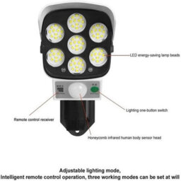 Solar Power Dummy Security Camera Fake Led Wall Light Outdoor Surveillance Cctv - thumbnail 2