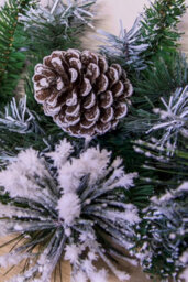 Christmas Tree World 180Cm Flocked Decorated Mixed Pine Garland With Pine Cones - thumbnail 7