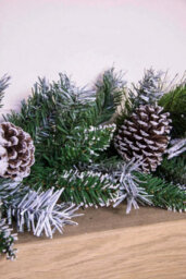 Christmas Tree World 180Cm Flocked Decorated Mixed Pine Garland With Pine Cones - thumbnail 8