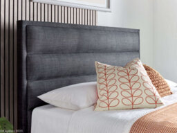 Europa Kirkby Ottoman Storage Bed: Upholstered Slate Grey Fabric Bed With Ottoman Storage - thumbnail 3