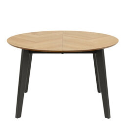 Furniture To Go Georgetown Round Dining Table In Oak & Black - thumbnail 2