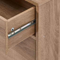 Wyld And Coco Shoe Storage Cabinet With Seat, 2 Compartments, Light Brown, W92 X D30 X H57 Cm - thumbnail 7