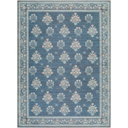 Livabliss Thistle-Washable Blue Green Beige Modern Floral Living Dining Rug 200 X 275 Cm Easy Care, Non Shedding - thumbnail 2