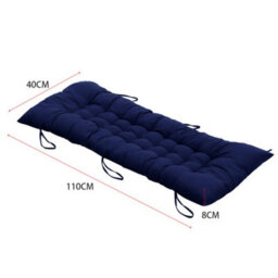 Living And Home Thick Soft Comfortable Dark Blue Outdoor Garden Bench Swing Chair Lounge Chair Seat Pad Cushion W 48 Cm X L 125 Cm - thumbnail 6