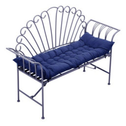 Living And Home Thick Soft Comfortable Dark Blue Outdoor Garden Bench Swing Chair Lounge Chair Seat Pad Cushion W 48 Cm X L 125 Cm