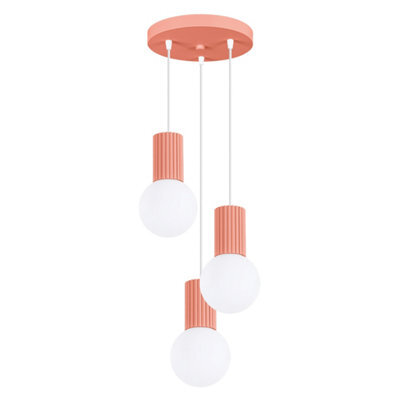 Luminosa Lighting Luminosa Halo Cluster Pendant Ceiling Light Peach 3X G9 - image 1