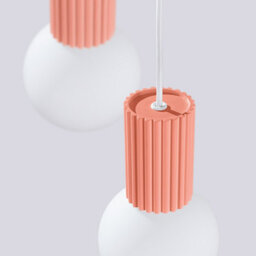 Luminosa Lighting Luminosa Halo Cluster Pendant Ceiling Light Peach 3X G9 - thumbnail 5