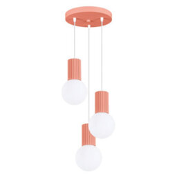 Luminosa Lighting Luminosa Halo Cluster Pendant Ceiling Light Peach 3X G9