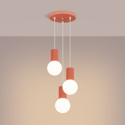 Luminosa Lighting Luminosa Halo Cluster Pendant Ceiling Light Peach 3X G9 - thumbnail 2