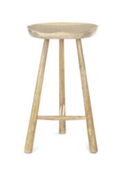 Elm Home And Garden Solid Light Oak Finish Wood Kitchen Pub Breakfast Bar Stool H70 X W40 X D40Cm - thumbnail 2