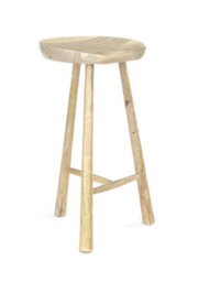 Elm Home And Garden Solid Light Oak Finish Wood Kitchen Pub Breakfast Bar Stool H70 X W40 X D40Cm - thumbnail 1