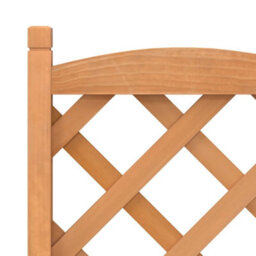 Berkfield Planter With Trellis And Wheels Brown Solid Wood Fir - thumbnail 7