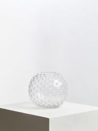 Orsina Compact Large Round Glass Vase, Functional Round Pottery Vase, Stylish And Elegant Glass Vase For Flowers - thumbnail 2
