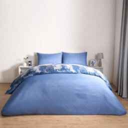 OHS Marble Duvet Cover Set Quilt Bedding Reversible, Navy - King - thumbnail 4