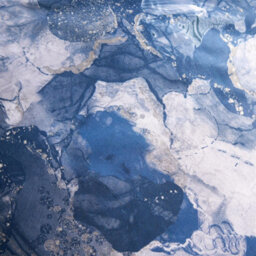 OHS Marble Duvet Cover Set Quilt Bedding Reversible, Navy - King - thumbnail 5