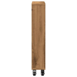 Berkfield Narrow Storage Trolley Artisian Oak 48X13X68 Cm Engineered Wood - thumbnail 5