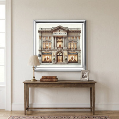 Home Luxe Interiors Lv Store Silver Step Frame Wall Art 40X40Cm Luxury Home Decor Statement - image 1