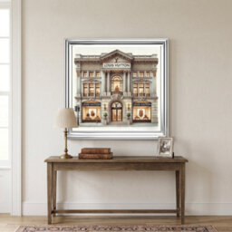 Home Luxe Interiors Lv Store Silver Step Frame Wall Art 40X40Cm Luxury Home Decor Statement - thumbnail 1