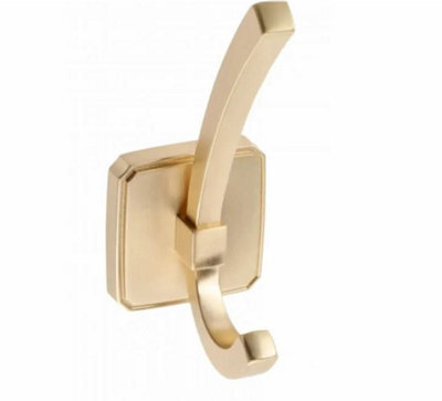 B2C Coat Hat Hooks Twin Robe Door Dress Bathroom Towel Bag Wall Hanger Brushed Gold Wz-Capital - image 1