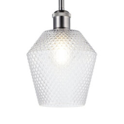 Happy Homewares Modern And Compact Diamond Design Clear Glass Pendant Lamp Shade - 17Cm X 17Cm - thumbnail 2