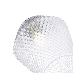 Happy Homewares Modern And Compact Diamond Design Clear Glass Pendant Lamp Shade - 17Cm X 17Cm - thumbnail 3