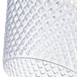 Happy Homewares Modern And Compact Diamond Design Clear Glass Pendant Lamp Shade - 17Cm X 17Cm - thumbnail 8