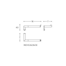 Cosmic Toilet Roll Holder, Chrome, Minimalist Style, Anti- Corrosion, Screw-In, Micra Collection - thumbnail 4