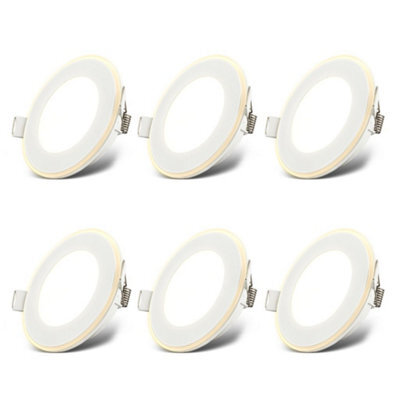 B.k.licht Led Recessed Spotlights Set Of 6 Lights 4.9W Downlights Ultra Slim 68mm White - image 1