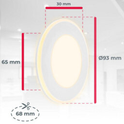 B.k.licht Led Recessed Spotlights Set Of 6 Lights 4.9W Downlights Ultra Slim 68mm White - thumbnail 5