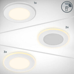 B.k.licht Led Recessed Spotlights Set Of 6 Lights 4.9W Downlights Ultra Slim 68mm White - thumbnail 3
