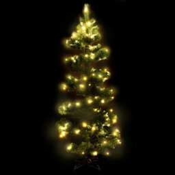 Berkfield Swirl Christmas Tree With Stand And Leds Green 150 Cm Pvc - thumbnail 3