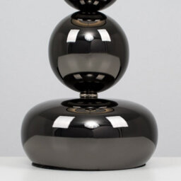 Valuelights Marissa Chrome Touch Table Lamp With Black Faux Silk Shade - thumbnail 3