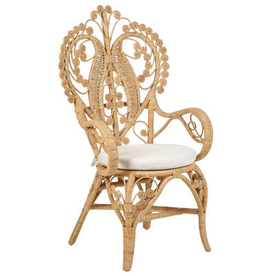 Beliani Peacock Chair Carrara Rattan Natural - image 1