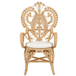 Beliani Peacock Chair Carrara Rattan Natural - thumbnail 5