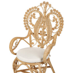 Beliani Peacock Chair Carrara Rattan Natural - thumbnail 7