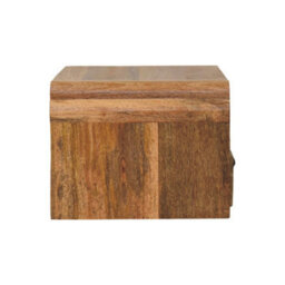 Artisan Furniture Solid Wood Avora Wall-Mounted Bedside, 1 Drawer & 1 Shelf, Brown - thumbnail 9