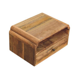 Artisan Furniture Solid Wood Avora Wall-Mounted Bedside, 1 Drawer & 1 Shelf, Brown - thumbnail 6