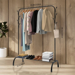 Single-Heavy Duty Clothes Rail Rack Garment Hanging Display Stand - thumbnail 2