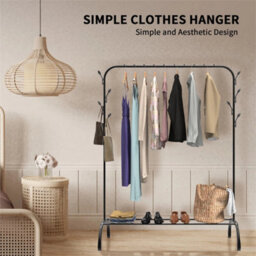 Single-Heavy Duty Clothes Rail Rack Garment Hanging Display Stand - thumbnail 6