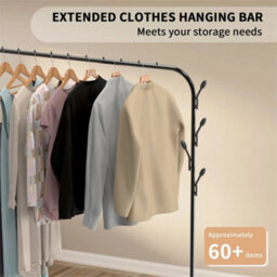 Single-Heavy Duty Clothes Rail Rack Garment Hanging Display Stand - thumbnail 4