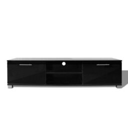 Berkfield Tv Cabinet High-Gloss Black 120X40.3X34.7 Cm - thumbnail 3