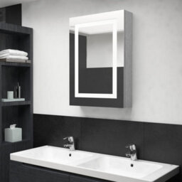 Walplus Led Bathroom Mirror Cabinet Concrete Grey 50X13X70 Cm - thumbnail 1