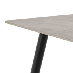 Wyld Haus Belfast Grey Ceramic 4-Seater Dining Set With Taupe Fabric Chairs 1400X800mm - thumbnail 4