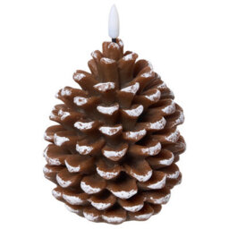 Beliani Set Of 4 Led Candles Ivresse Pinecone 15/12 Cm Brown - thumbnail 5