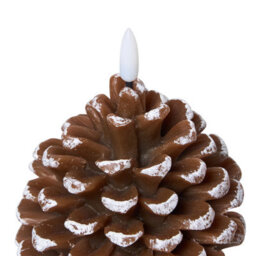Beliani Set Of 4 Led Candles Ivresse Pinecone 15/12 Cm Brown - thumbnail 7
