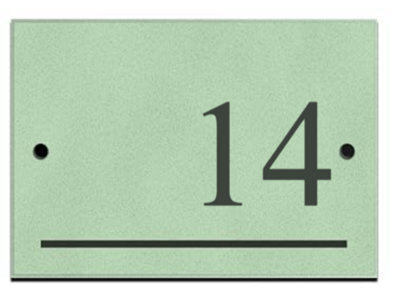 Reversed Slate Number 14 Chartwell Green 14 X 9Cm - image 1
