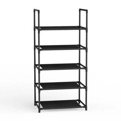 5 Tiers-43X28X88Cmselected Metal Narrow Shoe Rack Shoe Shelf Vertical Tall Slim Footwear Storage Organizer - image 1
